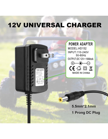 Cargador 12V Venshun para coches eléctricos niños