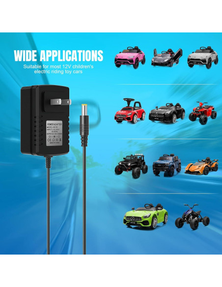 Cargador 12V Venshun para coches eléctricos niños