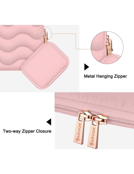 Funda Acolchada ARVOK Rosa para Laptop 15-16" Universal