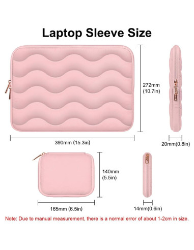 Funda Acolchada ARVOK Rosa para Laptop 15-16" Universal