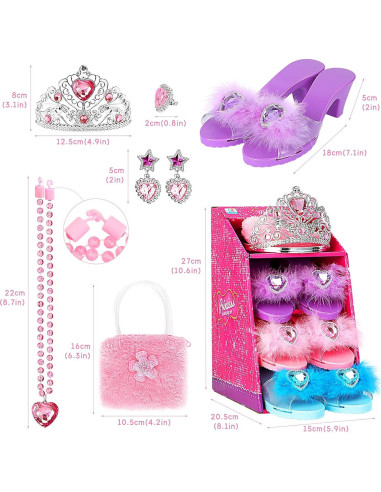 Conjunto de Disfraces de Princesa Jaolex - 3 Pares de Zapatos