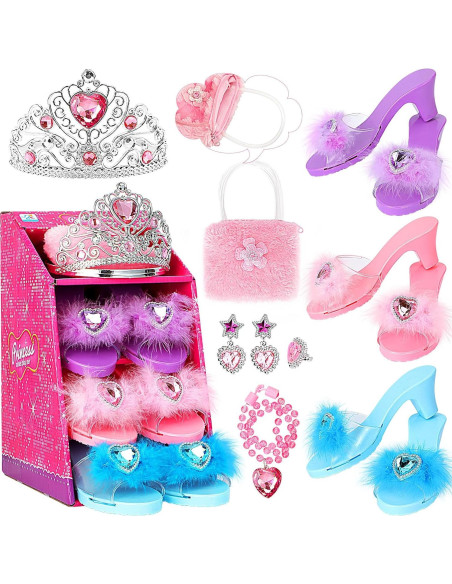 Conjunto de Disfraces de Princesa Jaolex - 3 Pares de Zapatos Conjunto de Disfraces de Princesa Jaolex - 3 Pares de Zapatos