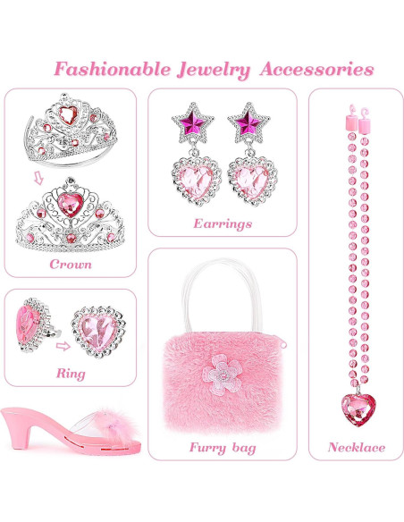 Conjunto de Disfraces de Princesa Jaolex - 3 Pares de Zapatos Conjunto de Disfraces de Princesa Jaolex - 3 Pares de Zapatos