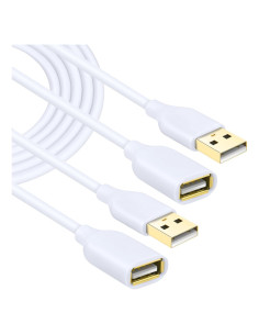 Cable de Extensión USB 2.0 Costyle Blanco 10ft (3m) 2-Pack