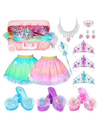 Juego de Disfraces de Princesa LIMIROLER 19 Piezas para Niñas