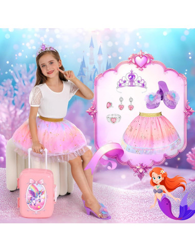 Juego de Disfraces de Princesa LIMIROLER 19 Piezas para Niñas