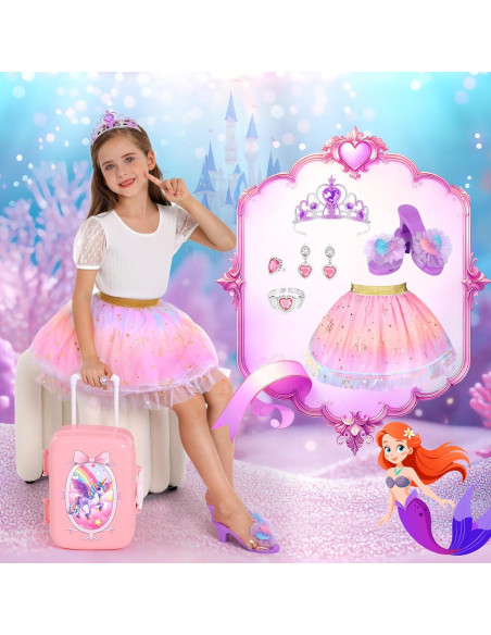 Juego de Disfraces de Princesa LIMIROLER 19 Piezas para Niñas