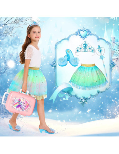 Juego de Disfraces de Princesa LIMIROLER 19 Piezas para Niñas