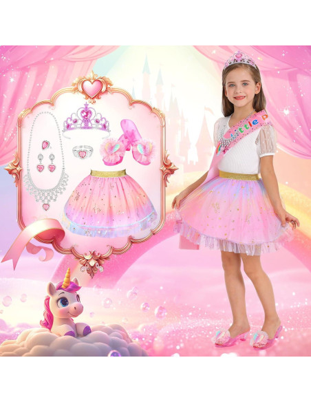 Juego de Disfraces de Princesa LIMIROLER 19 Piezas para Niñas