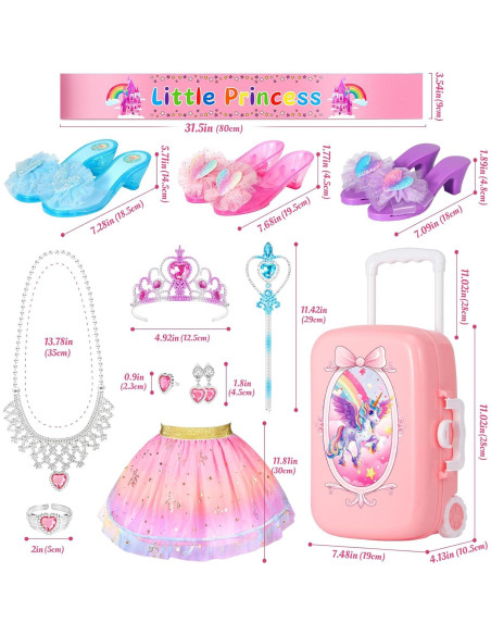 Juego de Disfraces de Princesa LIMIROLER 19 Piezas para Niñas