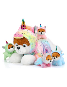 Peluches Cachorros Unicornio Skylety 1 Mamá 4 Bebés