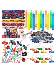 Kit Fiesta Autos de Carreras KELENO 98 Piezas Diversión