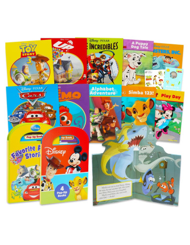 Conjunto de 10 Libros Pop-Up Disney y Pixar para Niños