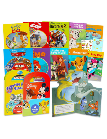 Conjunto de 10 Libros Pop-Up Disney y Pixar para Niños