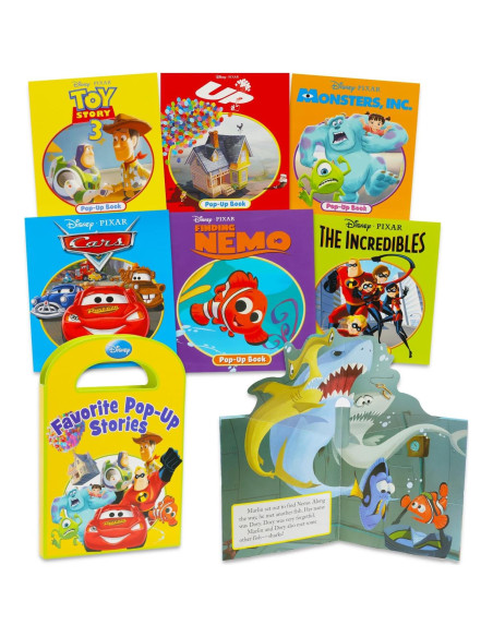 Conjunto de 10 Libros Pop-Up Disney y Pixar para Niños