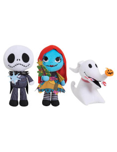 Conjunto de Peluches Disney Tim Burton 3 Piezas Jack, Sally, Zero