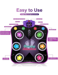 Alfombra de Baile Flooyes Electrónica 6 Botones Iluminados 2