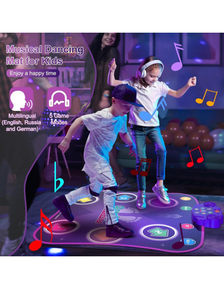 Alfombra de Baile Flooyes Electrónica 6 Botones Iluminados