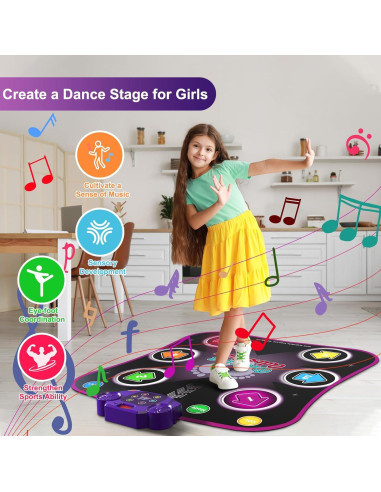 Alfombra de Baile Flooyes Electrónica 6 Botones Iluminados