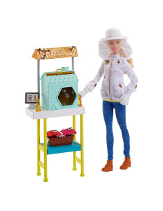 Juego de Muñeca Barbie Apicultora con Colmena y Accesorios