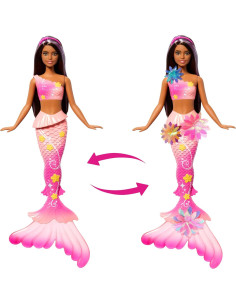 Muñeca Sirena Barbie Flower Magic con Flores Sorpresa 2
