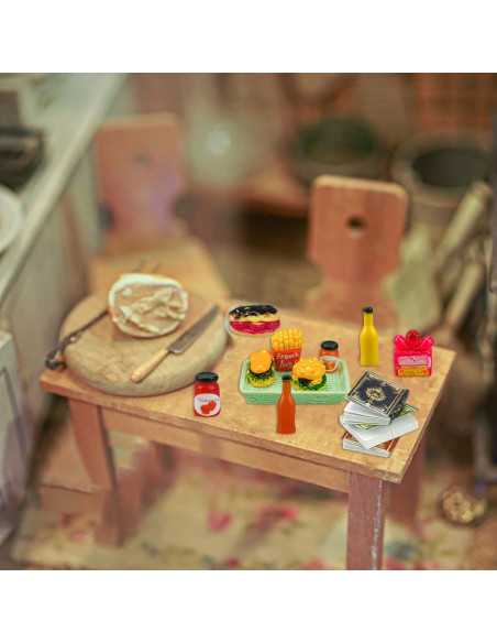 30 Piezas Mini Comida y Accesorios para Casa de Muñecas