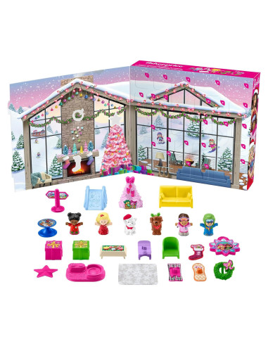Calendario de Adviento Fisher-Price Barbie 24 Piezas Navidad