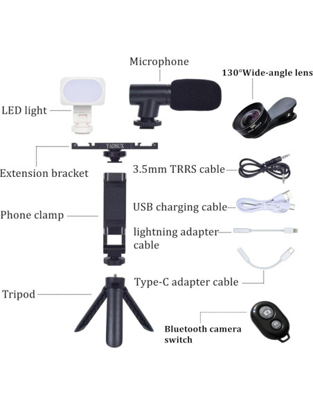 Kit Vlogging Profesional para Teléfonos - 8 Accesorios Premium