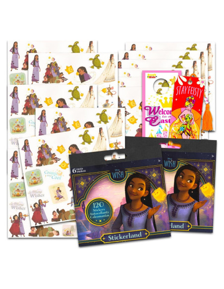 Paquete de Stickers Disney Wish - 240 Stickers y Marcador