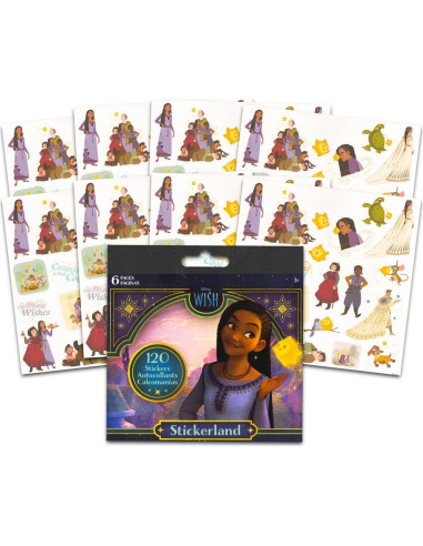 Paquete de Stickers Disney Wish - 240 Stickers y Marcador