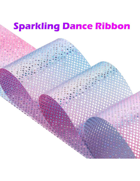 14 Varitas de Cinta de Danza Brillante HiUnicorn 1.98m