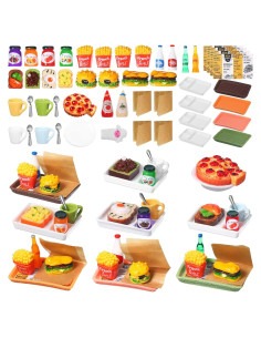 Juego de 50 Accesorios de Comida Miniatura Civaner 1:12