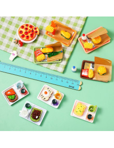 Juego de 50 Accesorios de Comida Miniatura Civaner 1:12 2
