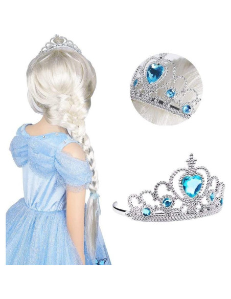 Set de Disfraz Princesa Vicloon con Corona y Varita Azul