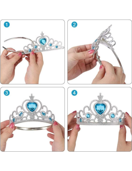 Set de Disfraz Princesa Vicloon con Corona y Varita Azul