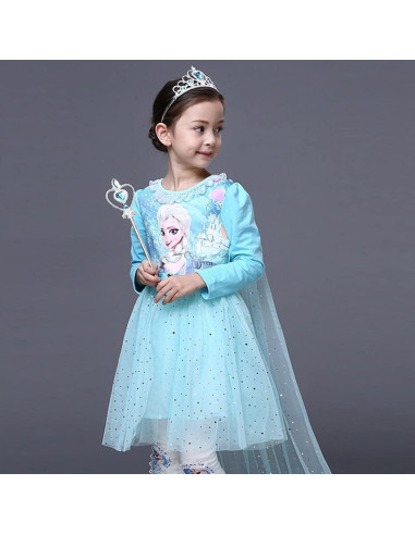 Set de Disfraz Princesa Vicloon con Corona y Varita Azul