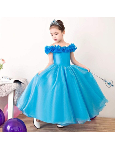 Set de Disfraz Princesa Vicloon con Corona y Varita Azul