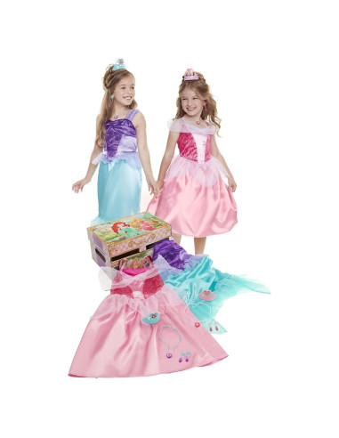 Baúl de Disfraces Disney Ariel y Aurora 11 Piezas