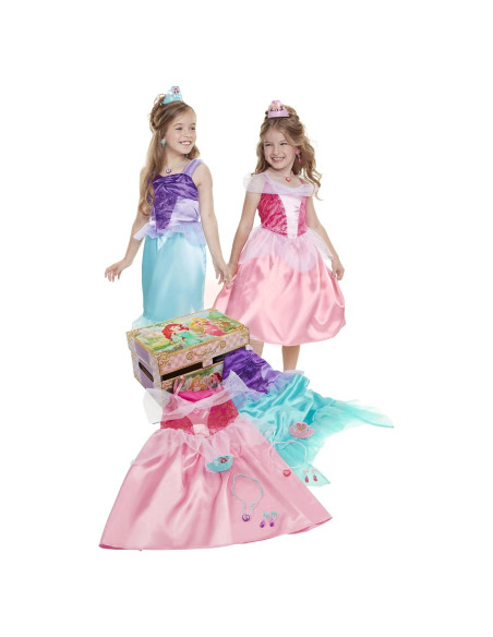 Baúl de Disfraces Disney Ariel y Aurora 11 Piezas