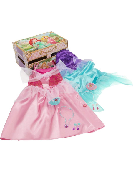 Baúl de Disfraces Disney Ariel y Aurora 11 Piezas