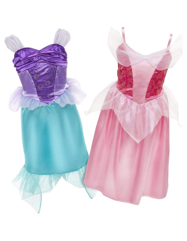 Baúl de Disfraces Disney Ariel y Aurora 11 Piezas