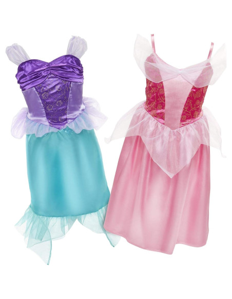 Baúl de Disfraces Disney Ariel y Aurora 11 Piezas