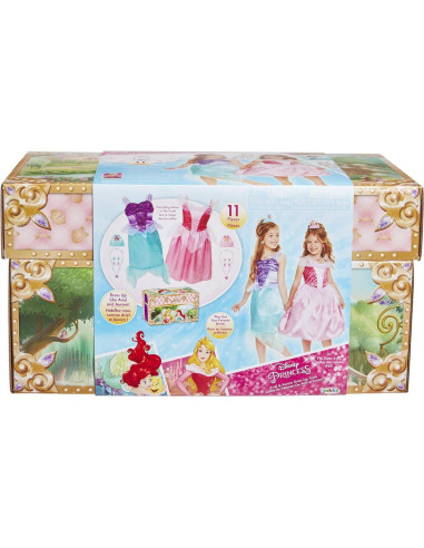 Baúl de Disfraces Disney Ariel y Aurora 11 Piezas