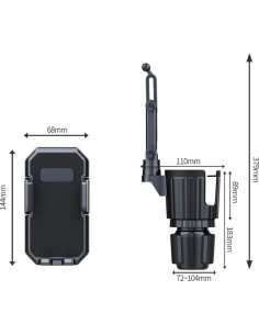 Expansor Soporte Taza Coche Enegg 40oz Ajustable Negro 2