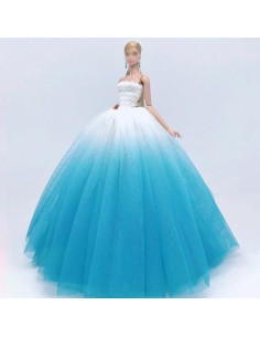 Vestido de Novia Azul y Blanco para Muñeca 29 cm Estilo K 2