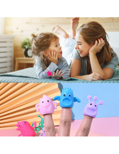 20 Piezas Títeres de Dedo de Monstruo Qiuttnqn Suaves