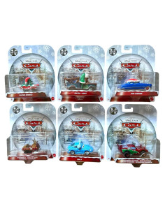Vehículos Diecast Mattel Cars Edición Navidad 6 Piezas
