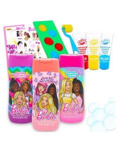 Juego de Baño Barbie - Champú, Gel, Burbujas y Stickers