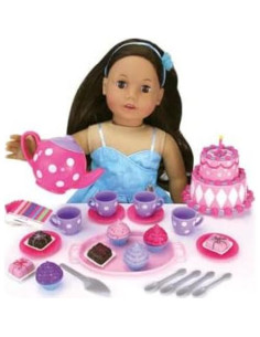 Juego de Fiesta de Té de Postres Sophia 64 Piezas Rosa 2