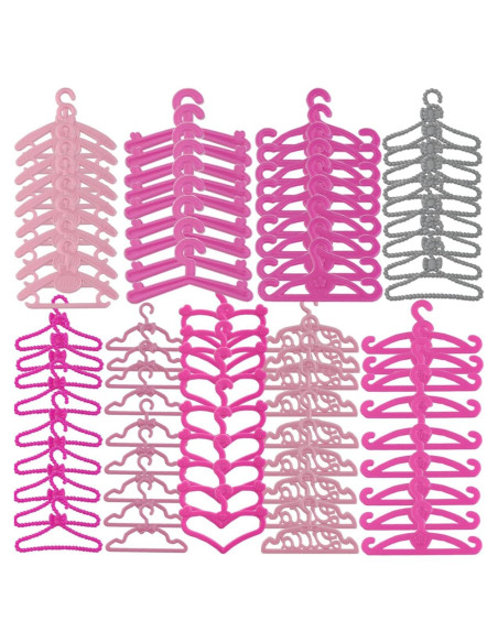 Perchas de Ropa para Muñecas GXXMEI 108 Piezas 29.21 cm